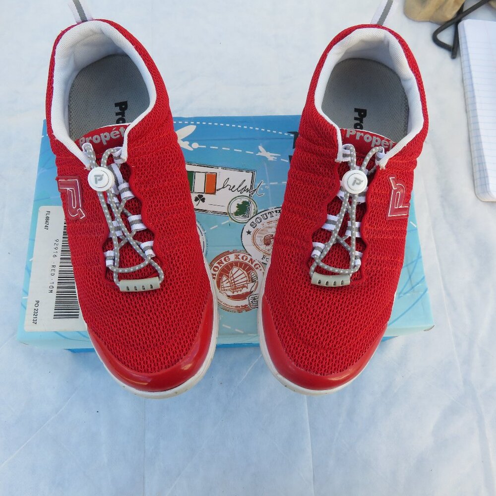 Propet Travel Walker Red Mesh Sneakers